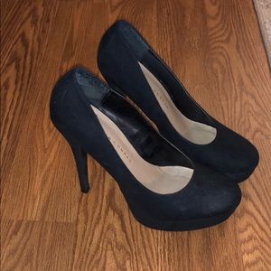 Lauren Conrad black suede stilettos